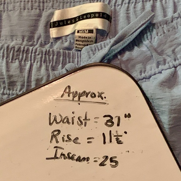 Jules And Leopold Pull On Wide Leg Pants Size M Light Blue NWT With Pockets - Picture 7 of 7